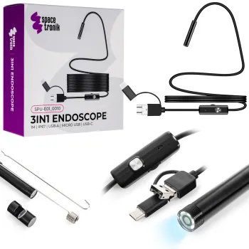 Kamera endoskop na USB 3w1 IP67 7mm SPU-E01 1m