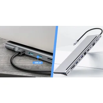 Multiport SPU-M02 USB-C HDMI VGA RJ45 USB 3.0 SD