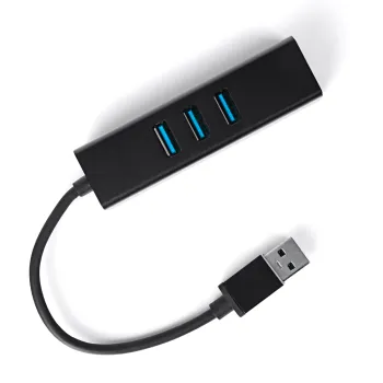 Multiport USB na 3 USB + RJ45 SPU-M07 czarny