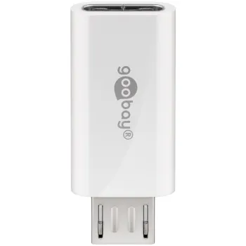 Adapter gniazdo USB-C wtyk microUSB 2.0 Goobay WHT