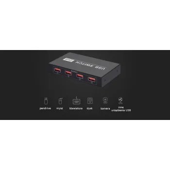 Switch rozgaleznik KVM USB 2/4 SPU-24PS