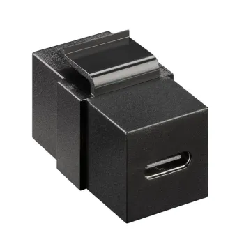 Złącze Keystone przedłużenie kabla USB-C czarne