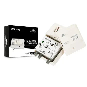 wzmacniacz TV Spacetronik SPA-22X2 FM/VHF UHF 12V