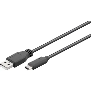 Kabel USB-C - USB-A 2.0 Czarny 1.8m Goobay