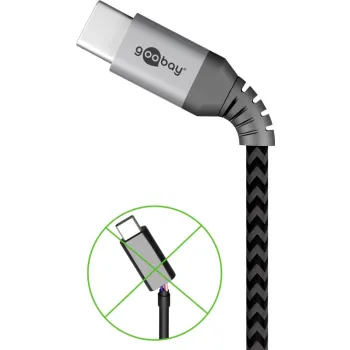 Kabel USB-C 2.0 480 Mb/s Goobay TEXTIL 1m