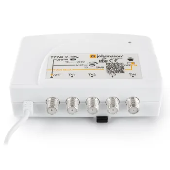 Wzmacniacz UHF+VHF 28dB 4xOUT Johansson 7724L2 5G