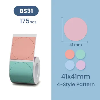 Etykiety seria B Niimbot 41x41 mm 175 szt. circle