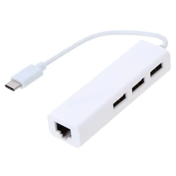 Adapter USB-C 3.1 na RJ45 + USB3.0 x3 SPU-C3U1R