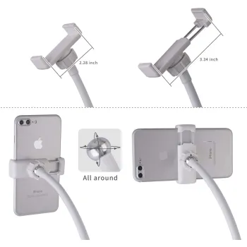 Okrągła lampa kosmetyczna LED 9 cm klips i uchwyt