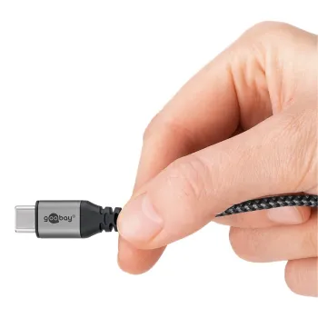 Kabel magnetyczny 2.0 2w1 Goobay 2xUSB-C 1xUSB-A