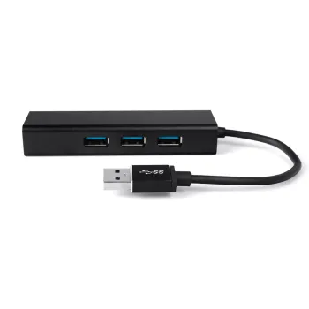 Multiport HUB USB na 3 USB + RJ45 SPU-M06 czarny