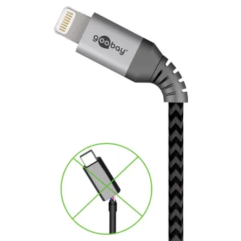 Kabel USB 2.0 - Apple Lightning Goobay TEXTIL 2m