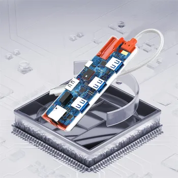 Adapter HUB USB-C 6w1 USB 3.0 HDMI PD RJ45 100W B