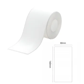 Etykiety seria K Niimbot 80x160 mm 195 szt. biały