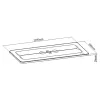 Blat do biurka gamingowy z LED 136 x 66 x 2.6 cm