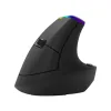 Bezprzewodowa mysz pionowa Delux M618C RGB czarna