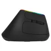 Bezprzewodowa mysz pionowa Delux M618C RGB czarna