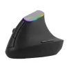 Bezprzewodowa mysz pionowa Delux M618C RGB czarna