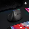 Bezprzewodowa mysz pionowa Delux M618C RGB czarna