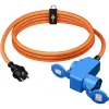 Adapter kabel Schuko na CEE 16A i Schuko 90st 1,5m