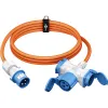 Adapter kabel CEE na CEE 16A i 2 Schuko10m