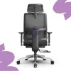 Ergonomiczny fotel Spacetronik LUMBO 44 Czarny