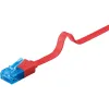 Kabel LAN Patchcord CAT 6A UTP PŁASKI red 3m