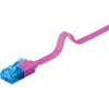 Kabel LAN Patchcord CAT 6A UTP PŁASKI pink 0,5m