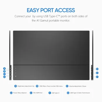 Monitor przenośny ARZOPA A1 Gamut – 15,6