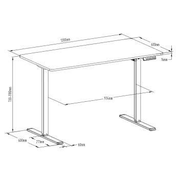 Elektryczne biurko Spacetronik Moris 121BO 120x60