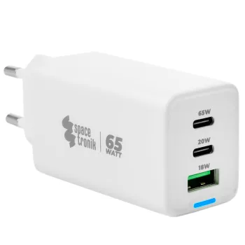 Ładowarka 3w1 USB-C USB PD Quick 65W 5A biała