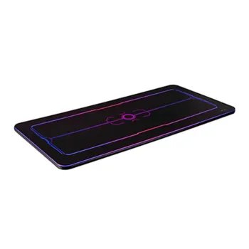 Blat do biurka gamingowy z LED 136 x 66 x 2.6 cm