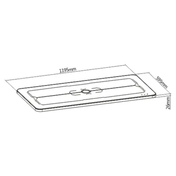 Blat do biurka gamingowy z LED 136 x 66 x 2.6 cm
