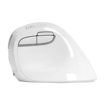 Mysz pionowa Delux M618 MINI biała, bezprzewodowa