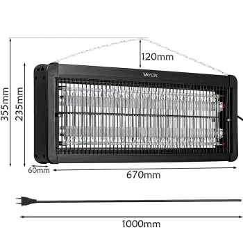 Lampa UV na owady wisząca/stojąca VAYOX IKV-40W