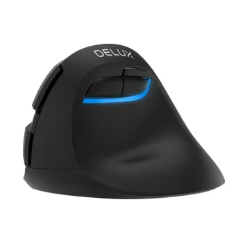 Mysz pionowa Delux M618 MINI czarna, bezprzewodowa