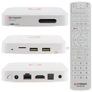 OCTAGON SPIRIT WHITE 4K UHD Android TV Box IPTV