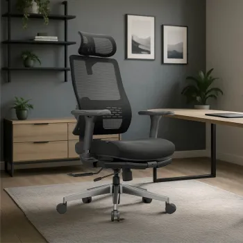 Ergonomiczny fotel Spacetronik LUMBO 44 Czarny