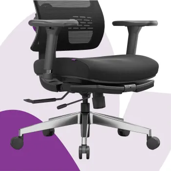 Ergonomiczny fotel Spacetronik LUMBO 44 Czarny