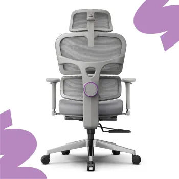 Ergonomiczny fotel Spacetronik LUMBO 44 Szary