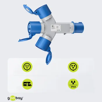 Adapter rozdzielacz CEE na 3 CEE 16A typu Y