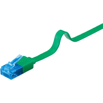 Kabel LAN Patchcord CAT 6A UTP PŁASKI green 2m