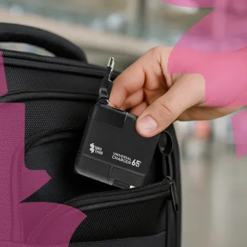 Adapter podróżny USB 4w1 GaN 65W Spacetronik SR105
