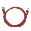 Kabel RJ45 CAT 6 S/FTP AWG27 LSZH czerwony 0,5m