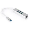 Multiport USB na 3 USB + RJ45 SPU-M07 srebrny