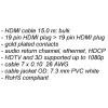 Kabel HDMI Goobay Gold White 10m