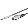 Kabel mikrofonowy XLR - Jack 6,3mm Goobay 6m szary