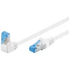 Kabel LAN Patchcord CAT 6A S/FTP 1x90 biały 0,25m