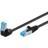 Kabel LAN Patchcord CAT 6A S/FTP 1x90 czarny 0,5m