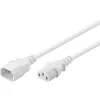 Kabel zasilający IEC C13 - C14 Goobay biały 1m
